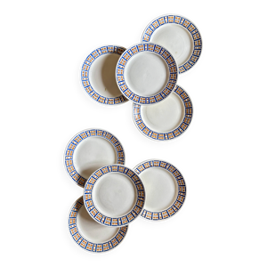 Lot de 8 assiettes plates - anciennes