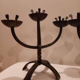 Pair of brutalized candlesticks