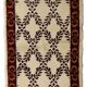 Tapis vintage français Savonnerie fait main en laine – 78 x 148 cm – années 1960
