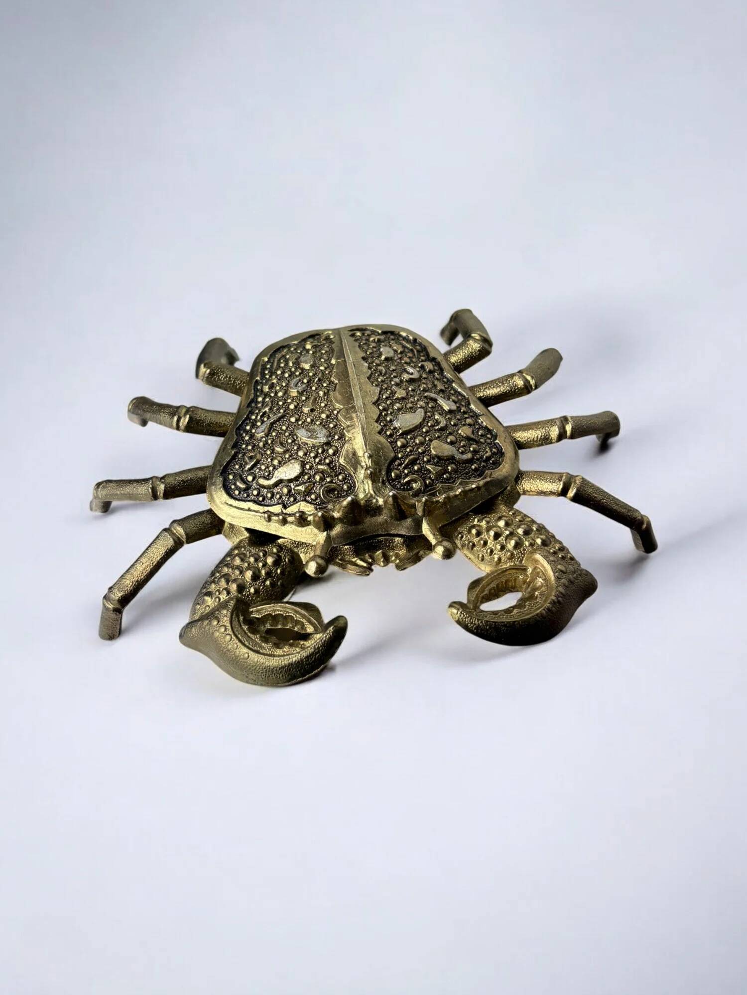Regency bronze crab ashtray, Spain, 1980s