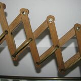 Applique murale/lampe à ciseaux. Holz Teak , Linus Bopp Limbach. Années 1970