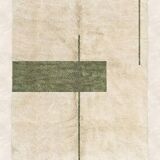 Tapis vert marocain en laine 150cmx250cm