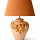 Ceramic Table Lamp with Sculptural Glazed Fruit Decoration