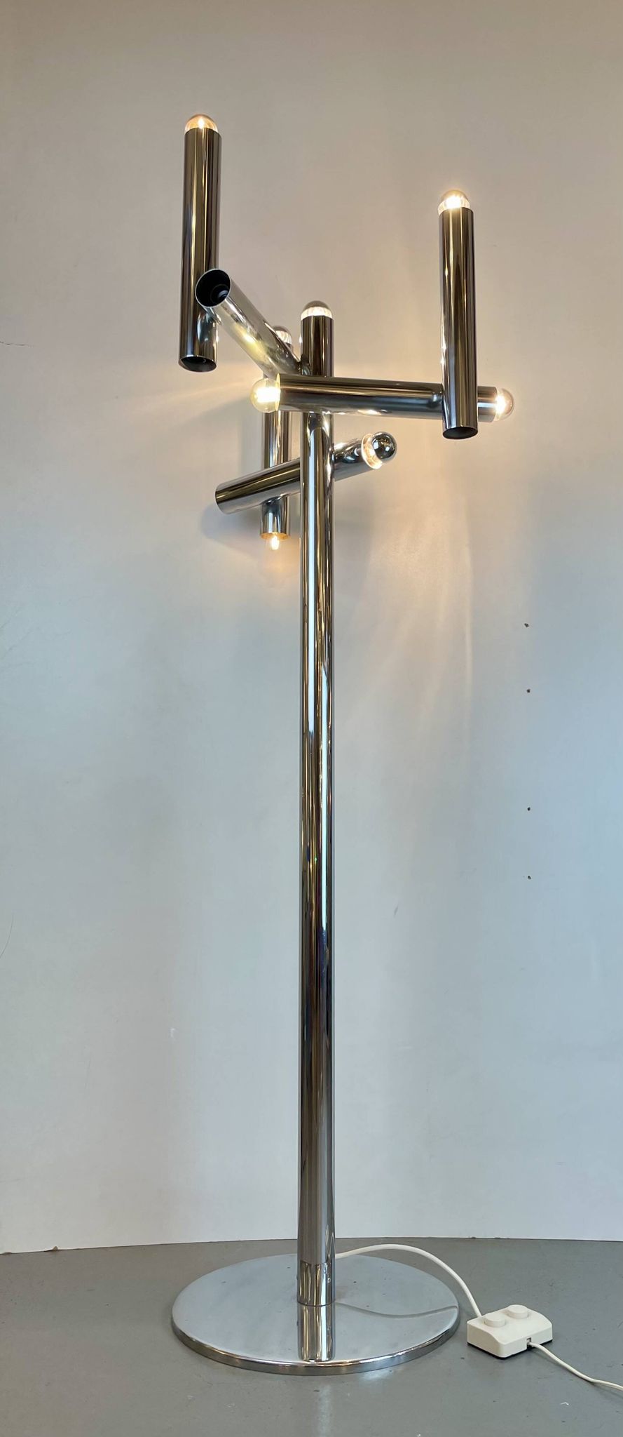 Lampadaire space age attribuée à Goffredo Reggiani, Italie, années 1970