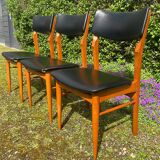 3 Scandinavian teak chairs from the 60s