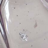 Murano bubble/Bullicante pocket emptier. Cross-pattern. Blown art glass. Diam 13 cm