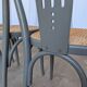 Set of 4 Vintage Gray Thonet Style Dining Chairs with Cane Seat