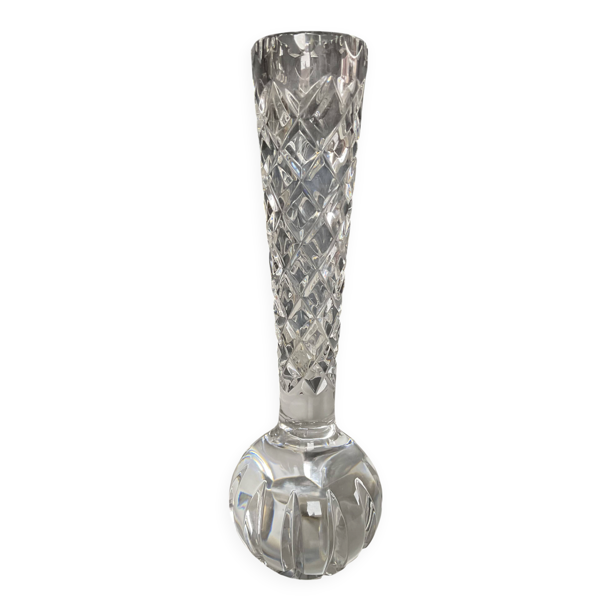 Vintage single-stem vase in Bohemian crystal