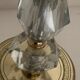 Pied de lampe en verre et métal doré