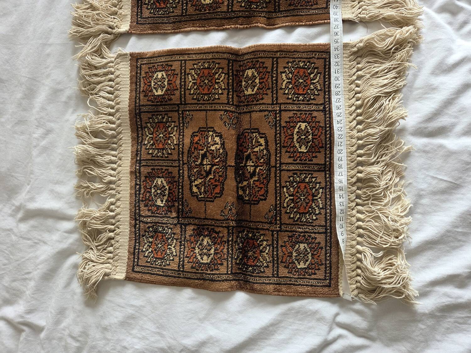 Lot de 2 anciens petits tapis orientaux