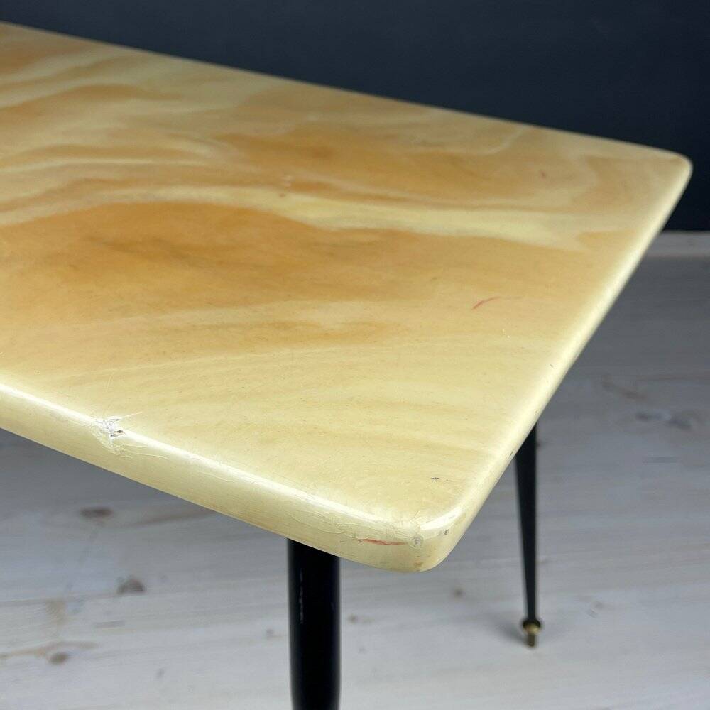Beige mid-century coffee table, Italy, 1950s