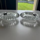 Deux cendriers en cristal français
