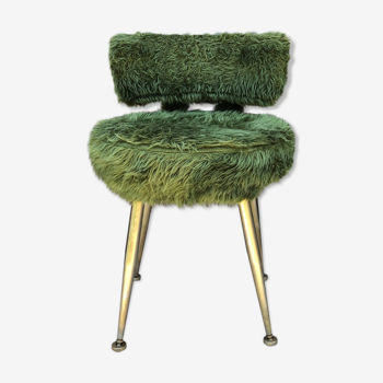 Fauteuil moumoute verte