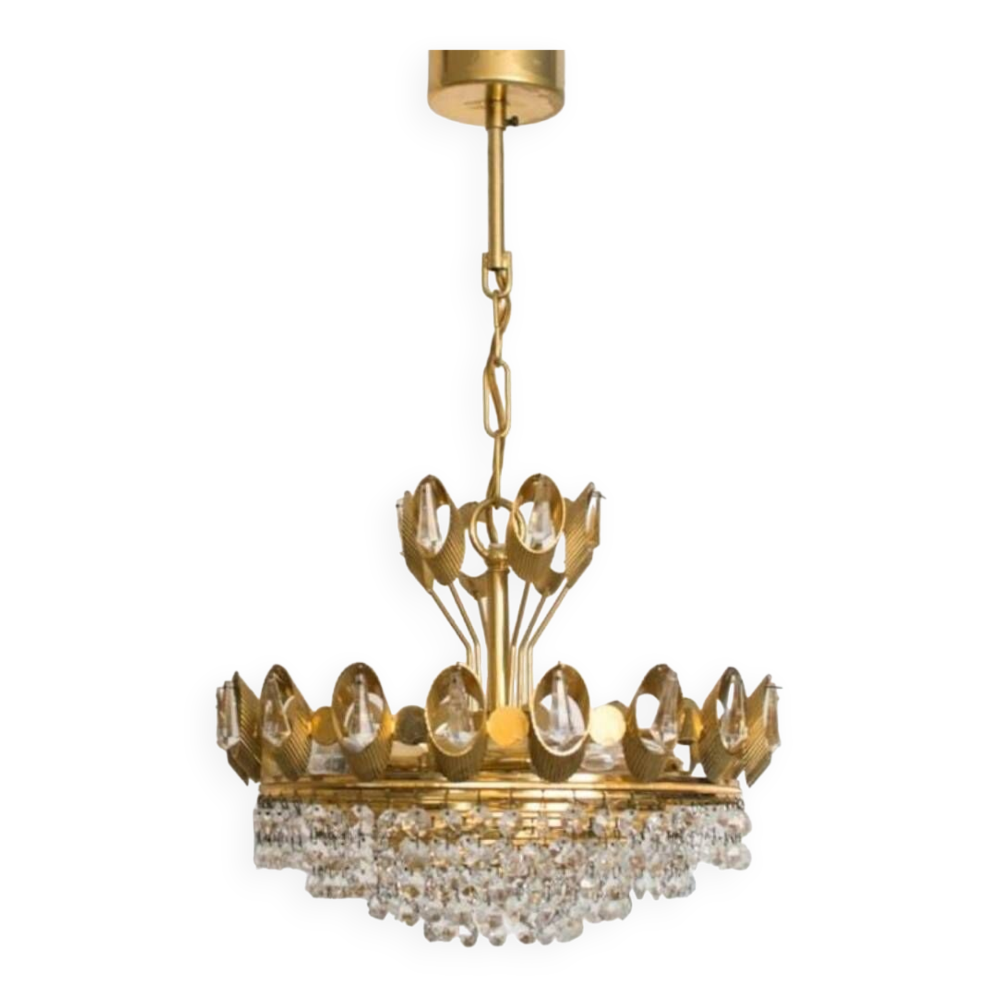 Lampe à suspension  vintage Palwa .