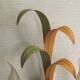 French vintage metal double wall light with peach and green leaves.