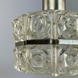 60s 70s ceiling lamp glass lamp light Sölken Leuchten Space Age 60s 70s