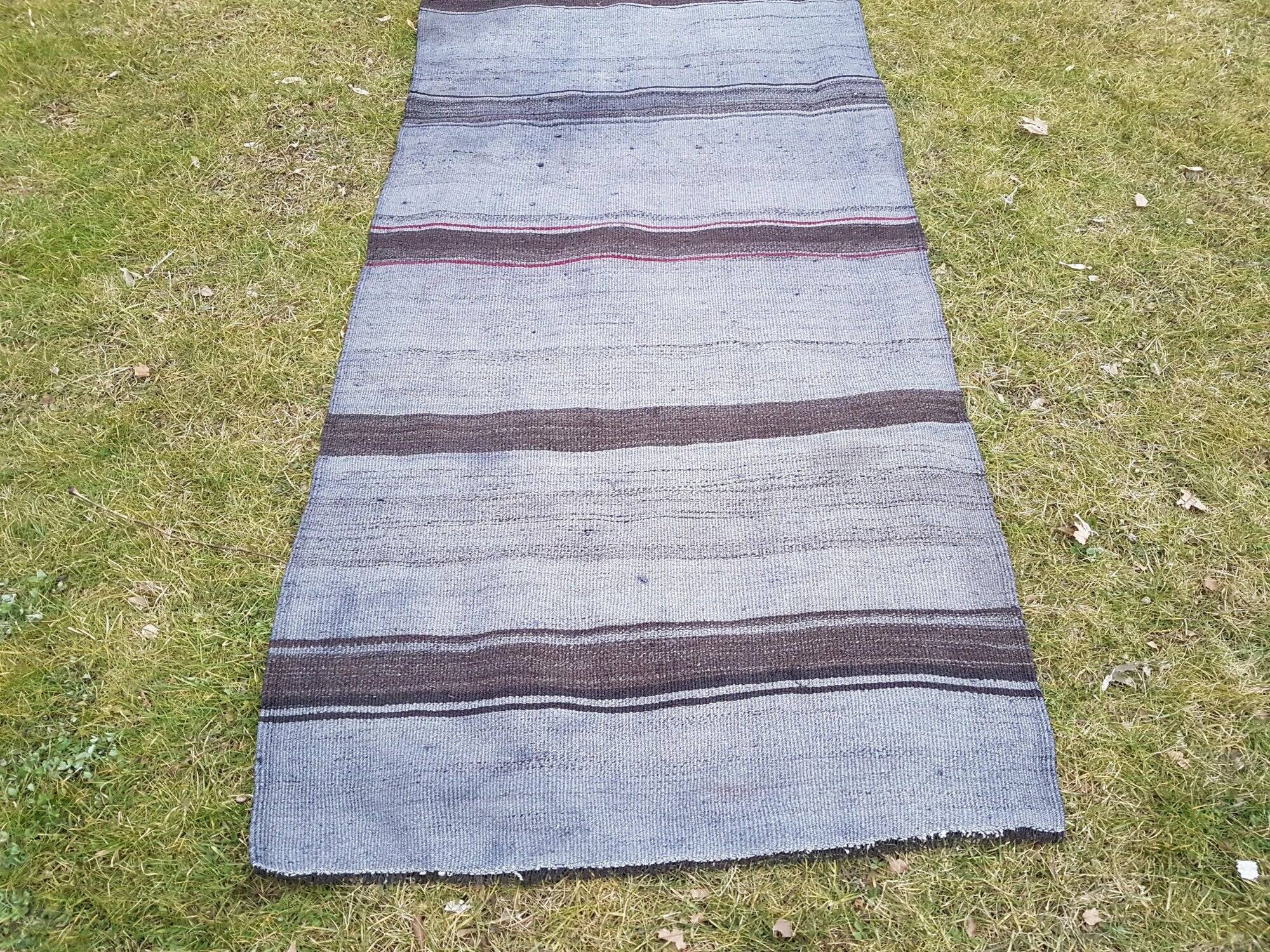 Vintage Turkish hallway rug 94x274 cm
