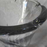 Vase Daum en cristal moulé ,années 60