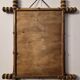 Antique turned wooden mirror in bamboo style, late 19th century A117