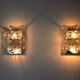 Pair of oscar torlasco wall lamps, murano glass, italy, 1970