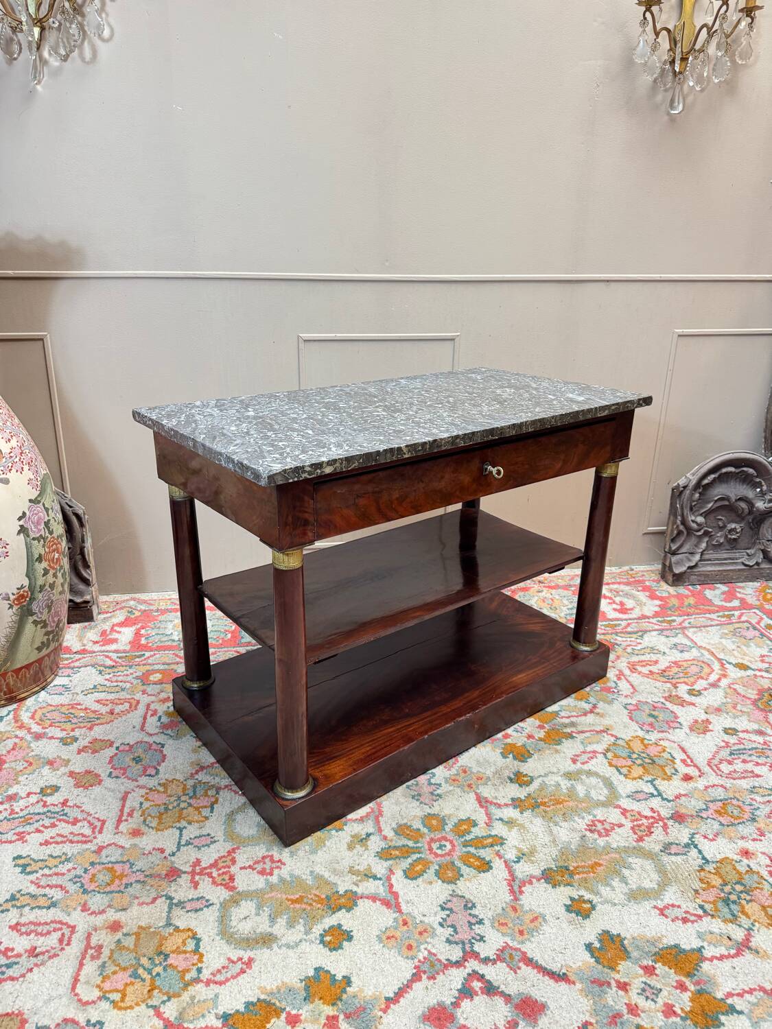 Console en acajou d’époque empire xix eme siècle