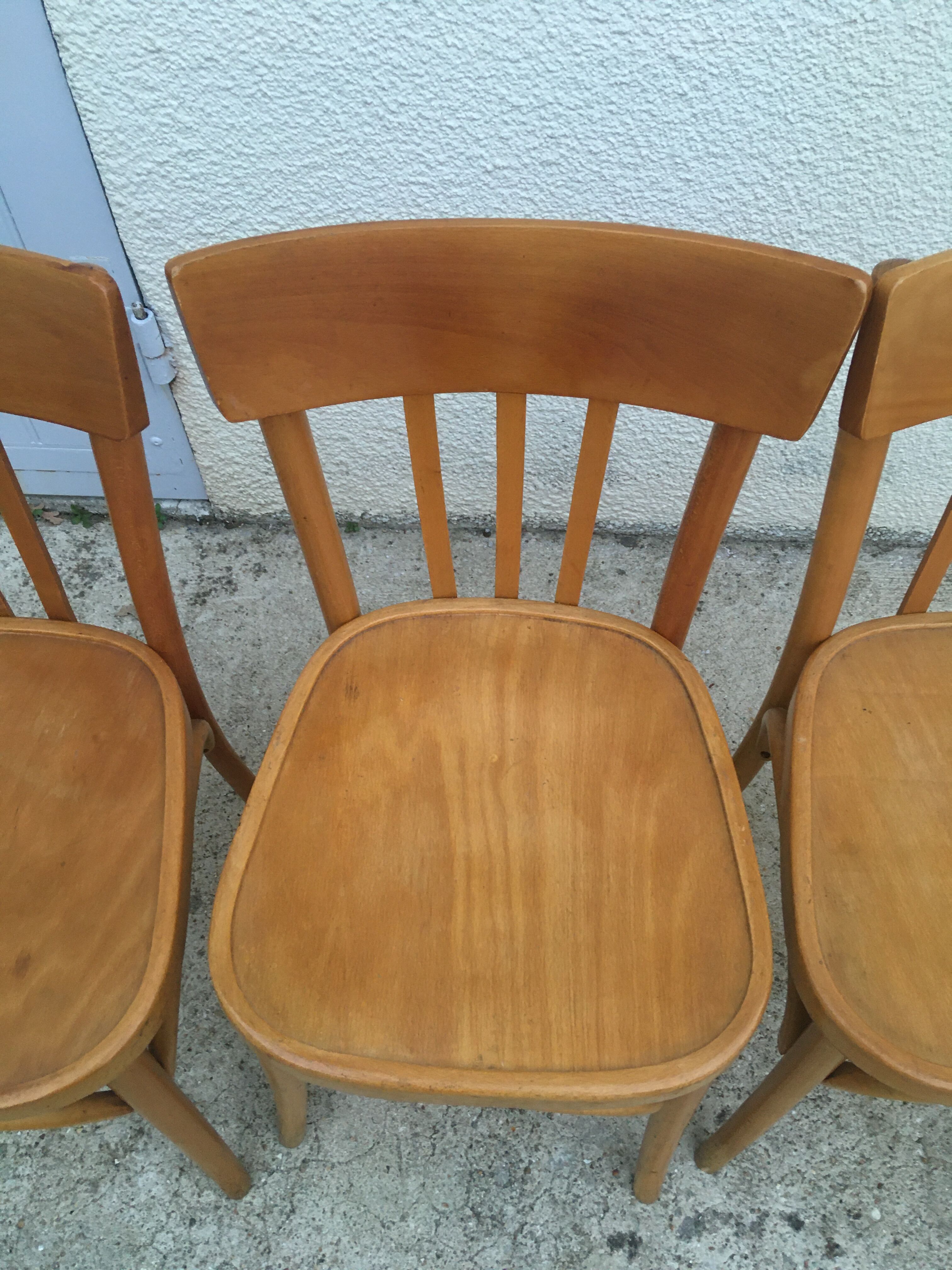 5 old bistro chairs