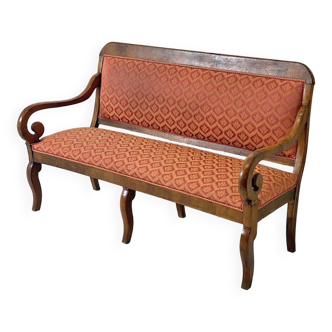 Nineteenth century walnut bench
