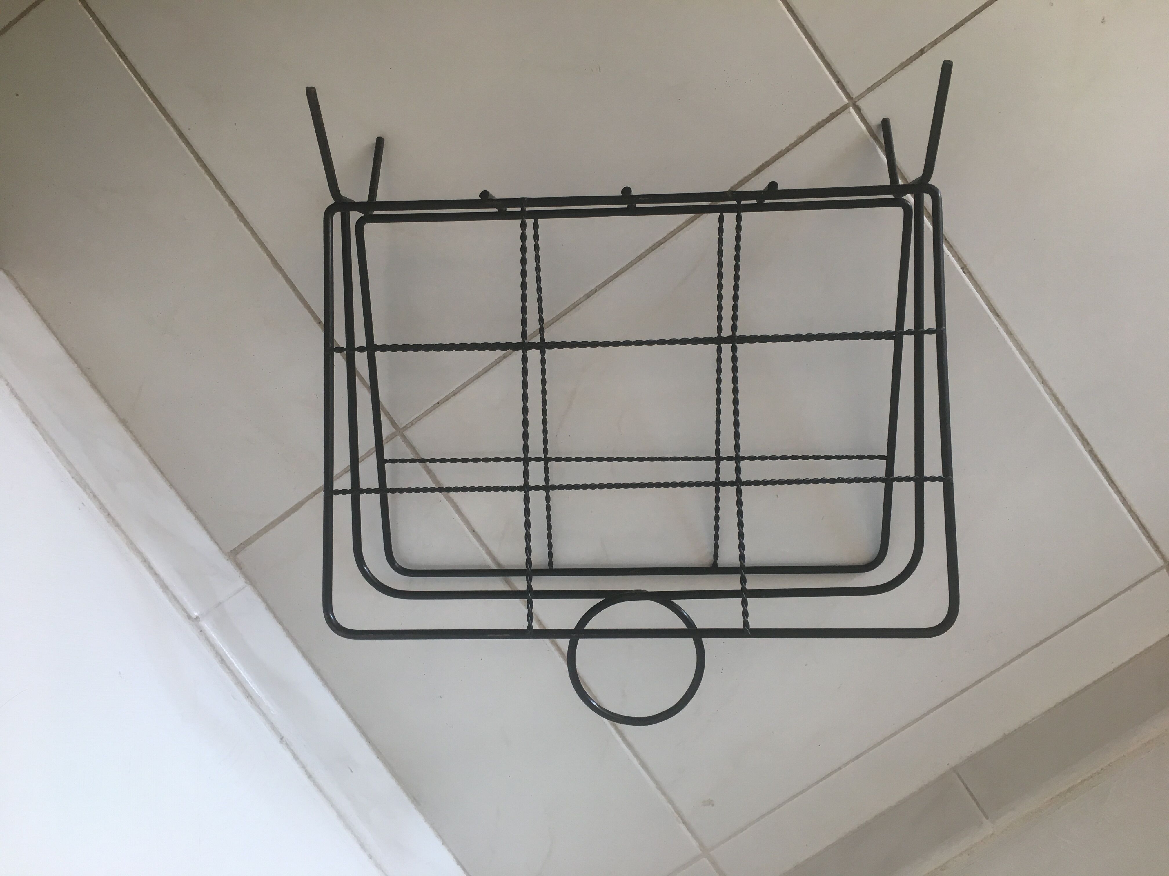 Black metal magazine door