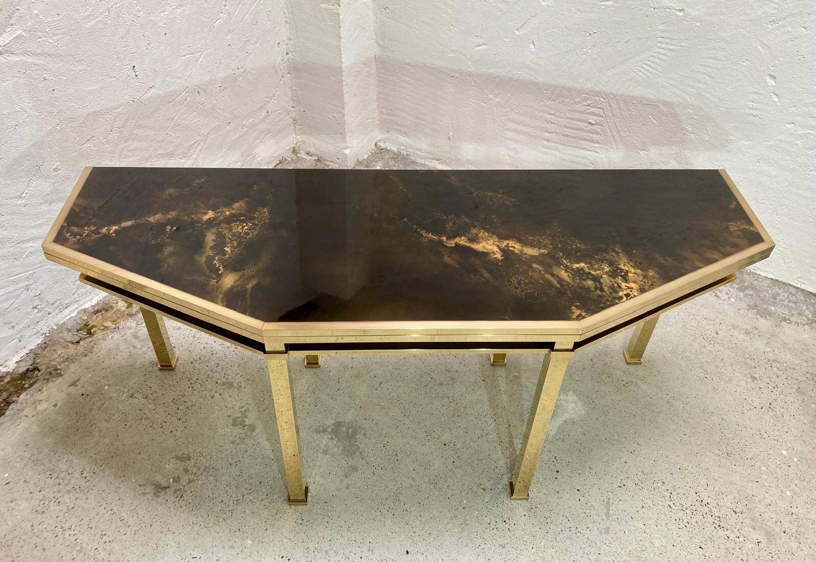 Console table assigned to Guy Lefèvre for Maison Jansen.