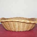 70s vintage wicker square basket