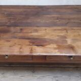 Table d’office L140,5xP80cm XIX° 2 tiroirs