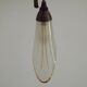 French Vintage Retro Mid Century Black & Gold 5 Arm Chandelier Glass Shades 5080