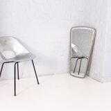 Mosaic and brass mirror  47x87cm