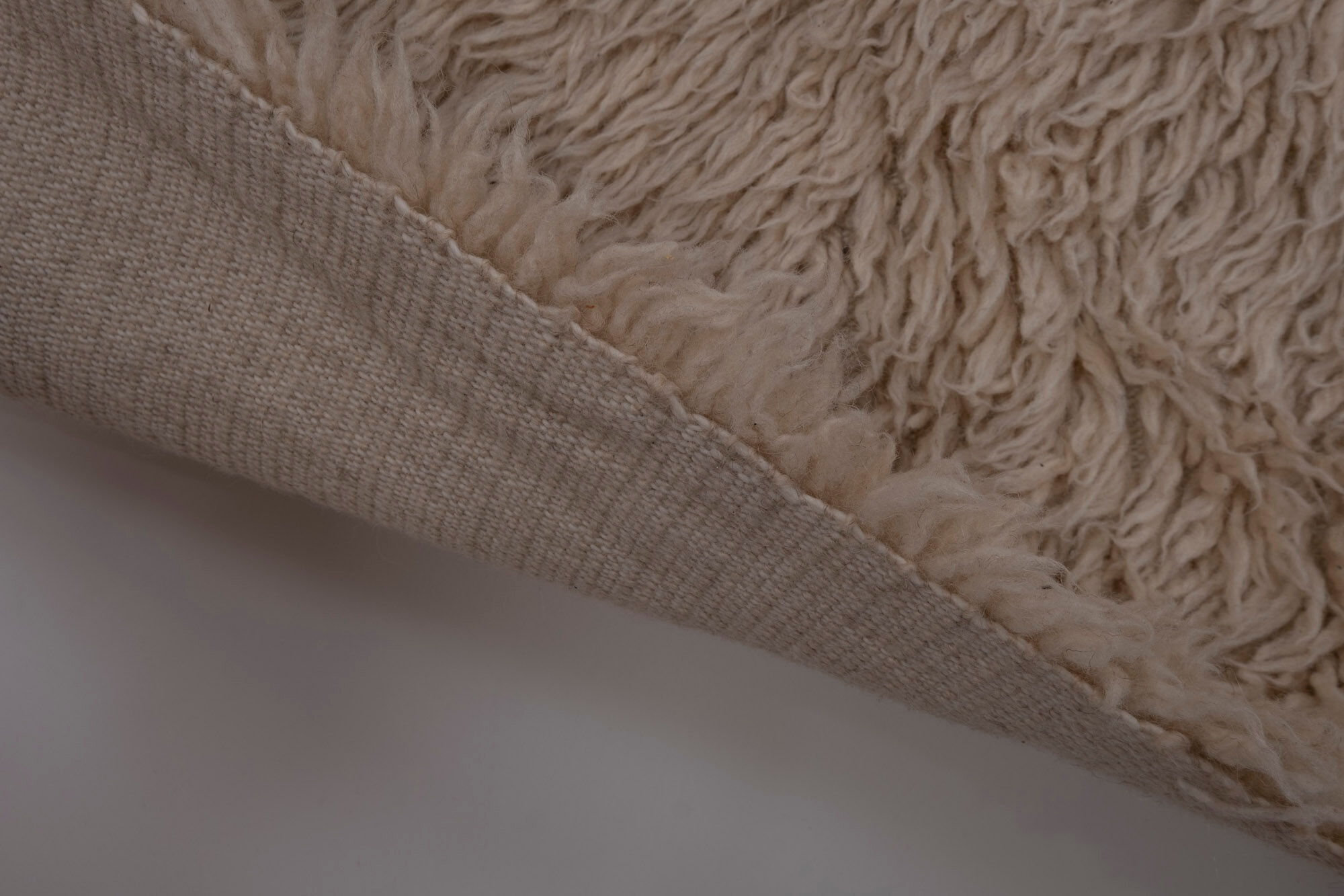 Vintage Natural Wool Turkish Tulu Rug 167 X 210 cm