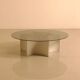 "Space Age" coffee table with star base and smoked glass top from the 70s.