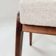Pair de tabourets en bois et tissu beige