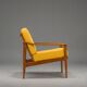 Chaise longue danoise du milieu du siècle en teck attribuée à Ib Kofod-Larsen, années 1960