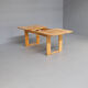 70s pine wooden extendable dining table