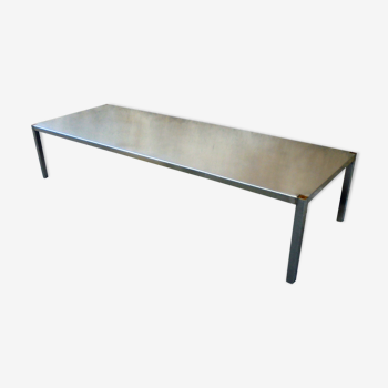Industrial stainless steel coffee table