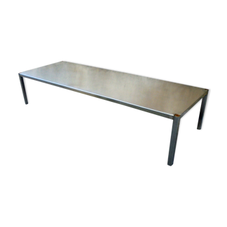Industrial stainless steel coffee table