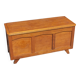 Vintage 1950s oak chest with compass feet