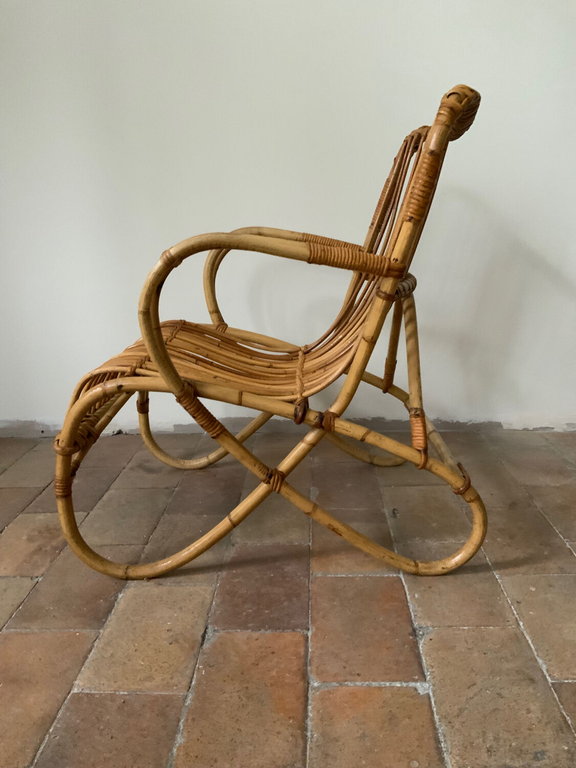 Rattan armchair