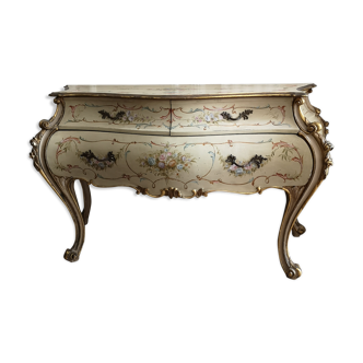 Commode Louis XV baroque vénitienne galbée