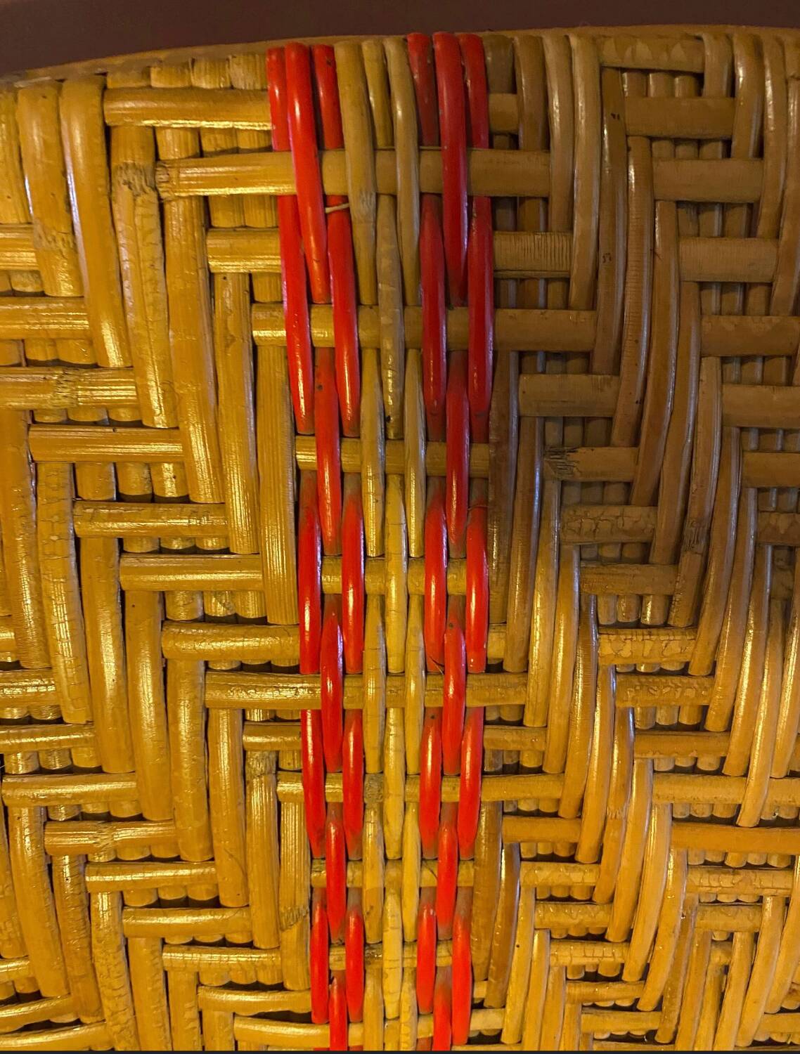 Adult armchair, vintage in rattan and bamboo, Belle Époque style.