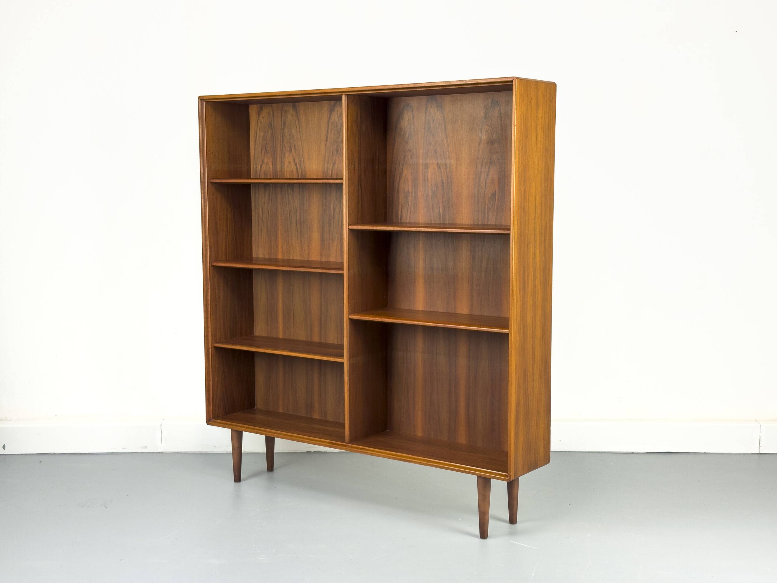 Large Walnut Bookcase by Bertil Fridhagen for Bodafors, 1969