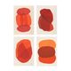Collection of 4 abstract paintings on paper - painting signed eawy