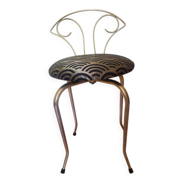 Chaise de coiffeuse style art déco pivotante