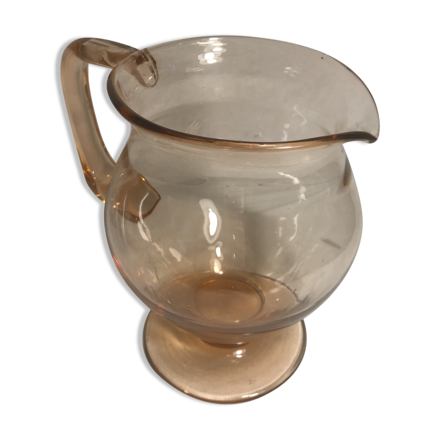 Pink pitcher in bubble glass