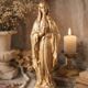 Golden Virgin Mary – Antique patinated plaster statue