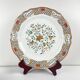 Set of 8 flat plates Gien model Rouen Sainfoin, 1990